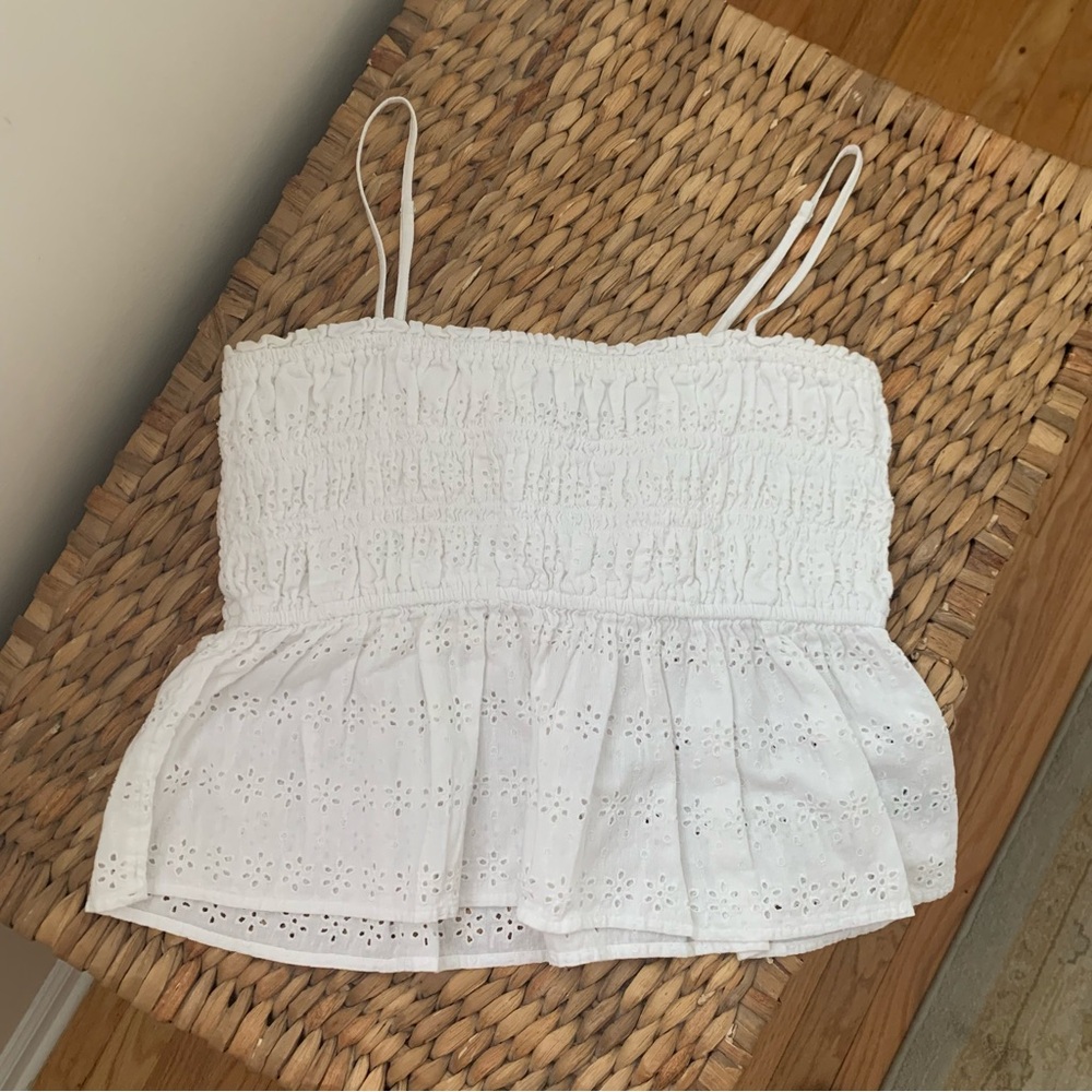 American Eagle Stretchy Eyelet Cami Tank Top